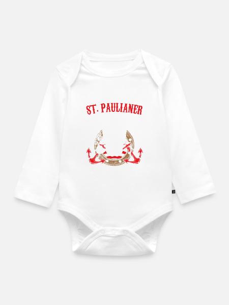 Paulianer Hamburg Sankt Pauli | St. Pauli Geschenk - Baby Bio-Langarm-Body - Weiß