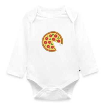Couple Pizza Margherita - Love Relation - Funny - Baby Bio-Langarm-Body - Weiß - Vorne