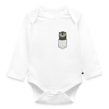 Fischotter Tier des Jahres - Baby Bio-Langarm-Body - Weiß - Vorne