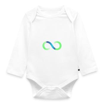 Zwillingsbruder Spruch Wortspiel für Zwillinge - Baby Bio-Langarm-Body - Weiß - Vorne