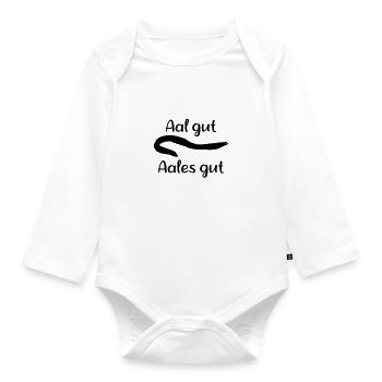 Aal Alles Gut Angeln - Baby Bio-Langarm-Body - Weiß - Vorne
