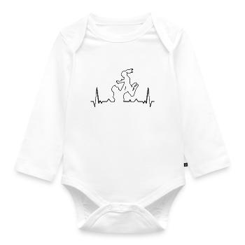 Cadeau de motif père et fille - Body Bébé bio manches longues - blanc - Devant