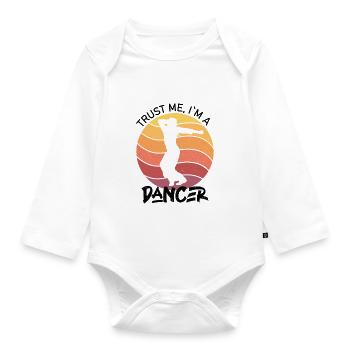 crois moi je suis danseur - Body Bébé bio manches longues - blanc - Devant