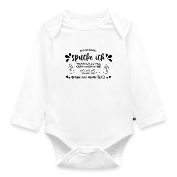 Babysprüche Tante frech Baby Geschenk Geburt Humor - Baby Bio-Langarm-Body - Weiß - Vorne