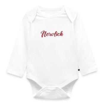 Mich muss man sich nervlich erstmal leisten können - Baby Bio-Langarm-Body - Weiß - Vorne