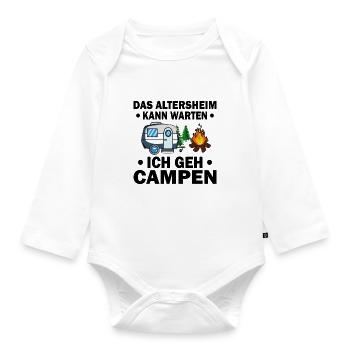 Camper und Rentner - Baby Bio-Langarm-Body - Weiß - Vorne