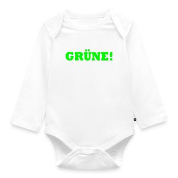Grüne Nein Danke - Baby Bio-Langarm-Body - Weiß - Vorne