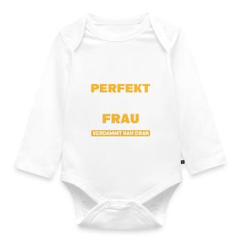 Ehepaar 30. Hochzeitstag Perlenhochzeit - Baby Bio-Langarm-Body - Weiß - Vorne