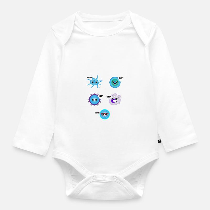 Immune System Cells Biology Cell Science - Baby Bio-Langarm-Body - Weiß