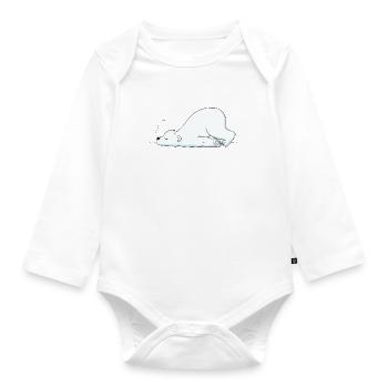 Kleiner Eisbär - Baby Bio-Langarm-Body - Weiß - Vorne