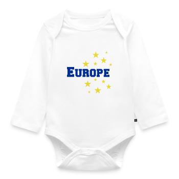 Europa - Body ecologico per neonato a manica lunga - bianco - Fronte