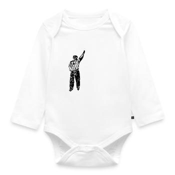 Keep Calm And Referee On Ice Hockey Referee - Body Bébé bio manches longues - blanc - Devant