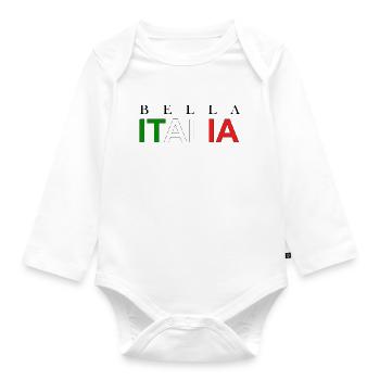 Bella Italia - Baby Bio-Langarm-Body - Weiß - Vorne