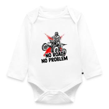 Quad bike - Organic Longsleeve Baby Bodysuit - white - Front