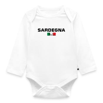 Sardegna Italia Flag Gift Sardinia - Organic Longsleeve Baby Bodysuit - white - Front