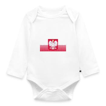 Pole Polnische Flagge Polen Geschenk - Baby Bio-Langarm-Body - Weiß - Vorne