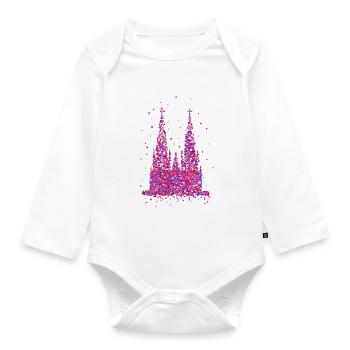 Cologne Cathedral Carnival Carnival Confetti Costume - Organic Longsleeve Baby Bodysuit - white - Front