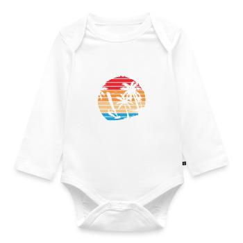 Windsurfing Kitesurfing Windsurfer - Baby Bio-Langarm-Body - Weiß - Vorne
