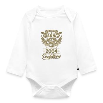 Die besten Mechaniker wurden 2004 geboren - Baby Bio-Langarm-Body - Weiß - Vorne