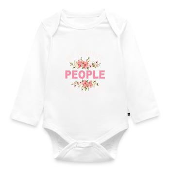 My Favorite People Call Me Mom - Organic Longsleeve Baby Bodysuit - white - Front