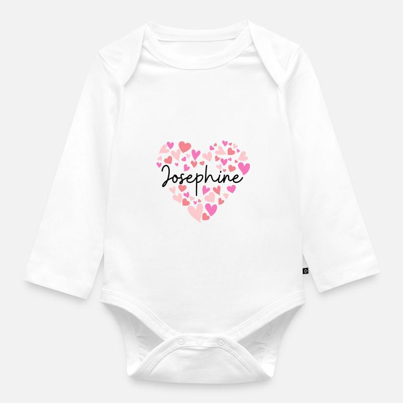 J’aime Joséphine - Body Bébé bio manches longues - blanc