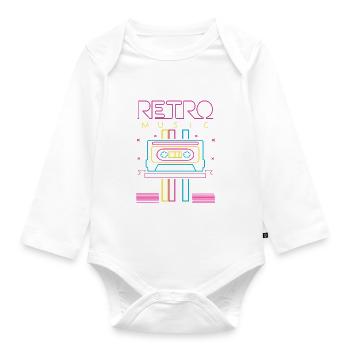 Best Of 2020 Retro Cassette Vintage Birthday - Organic Longsleeve Baby Bodysuit - white - Front