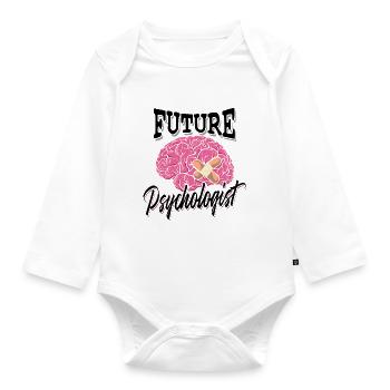 Future Psychologist - Therapy Psychology Brain - Organic Longsleeve Baby Bodysuit - white - Front