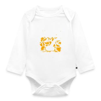 Fa-Thor Father Papa Dad - Organic Longsleeve Baby Bodysuit - white - Front