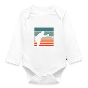 Boule Petanque - Baby Bio-Langarm-Body - Weiß - Vorne