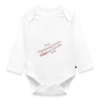 Modellflugzeug Ferngesteuertes Flugzeug - Baby Bio-Langarm-Body - Weiß - Vorne