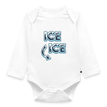 Pregnancy Announcement - Organic Longsleeve Baby Bodysuit - white - Front