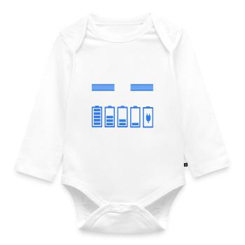 Polizei Polizist - Baby Bio-Langarm-Body - Weiß - Vorne