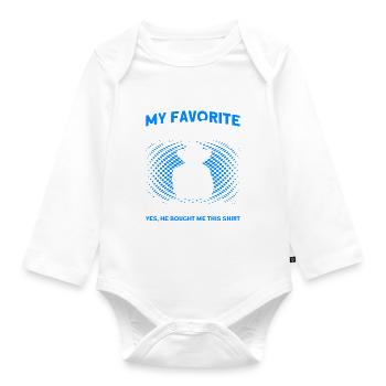 Papa Hilfssheriff Papa Vater - Baby Bio-Langarm-Body - Weiß - Vorne