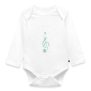 Klangkörper Sänger Sängerin Sopran Chor - Baby Bio-Langarm-Body - Weiß - Vorne