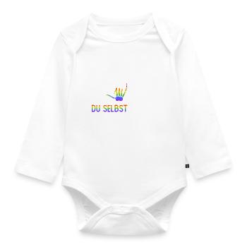 Trau Dich Du Selbst Zu Sein LGBTQ Pride Monat - Baby Bio-Langarm-Body - Weiß - Vorne