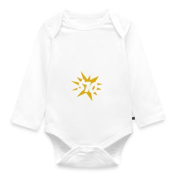 Handicap amputé amputation prothèse de jambe - Body Bébé bio manches longues - blanc - Devant
