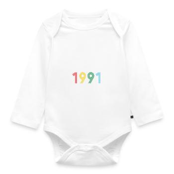 Édition limitée 1991 - Body Bébé bio manches longues - blanc - Devant