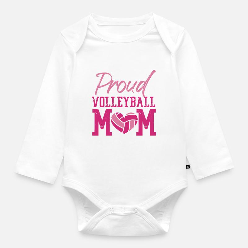 Joueuse de volleyball Équipe Maman Mère - Body Bébé bio manches longues - blanc