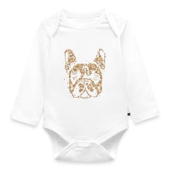 Frenchie Dog Propriétaire Français Bulldog Dogs - Body Bébé bio manches longues - blanc - Devant