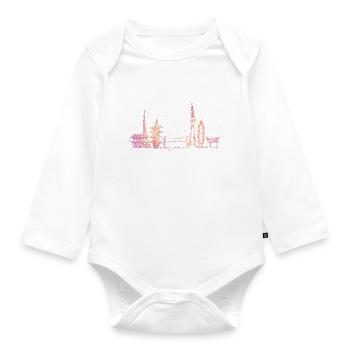 Tokyo Skyline Silhouette Städtetrip Japan Geschenk - Baby Bio-Langarm-Body - Weiß - Vorne