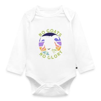 Vintage Retro Goat Breeder Goat Goat Lover - Organic Longsleeve Baby Bodysuit - white - Front