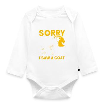 Vintage Retro Goat Breeder Goat Goat Lover - Organic Longsleeve Baby Bodysuit - white - Front