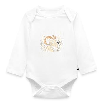 Vintage Retro Goat Breeder Goat Goat Lover - Organic Longsleeve Baby Bodysuit - white - Front