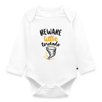 Storm Chaser Hurricane Meteorology - Baby Bio-Langarm-Body - Weiß - Vorne