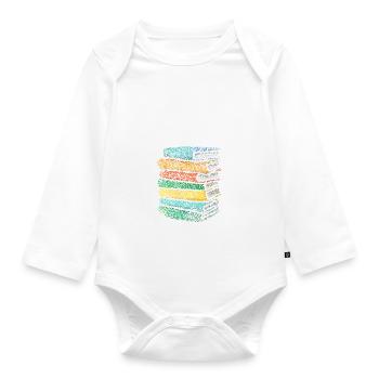 Lesen gefährdet die Dummheit Bücher Literatur - Baby Bio-Langarm-Body - Weiß - Vorne