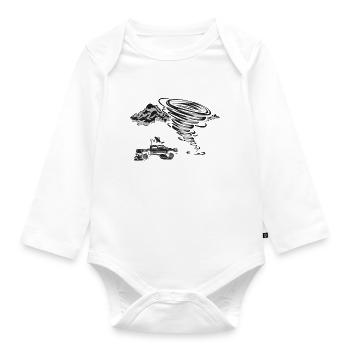 Storm Chaser Hurricane Meteorology - Baby Bio-Langarm-Body - Weiß - Vorne