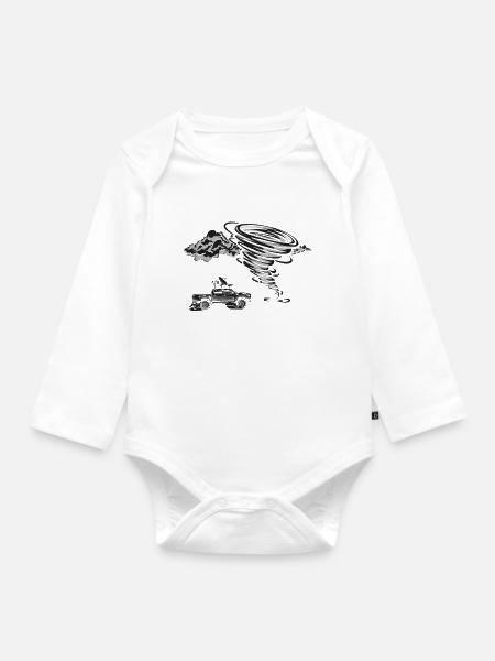 Storm Chaser Hurricane Meteorology - Baby Bio-Langarm-Body - Weiß