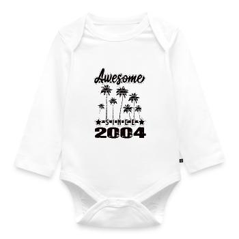 Awesome Since 2004 - Baby Bio-Langarm-Body - Weiß - Vorne