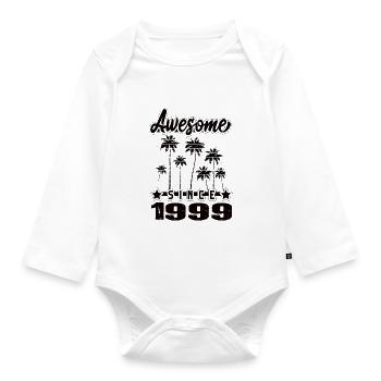 Awesome Since 1999 - Baby Bio-Langarm-Body - Weiß - Vorne