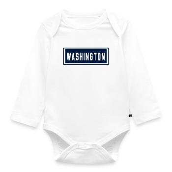 Washington - Baby Bio-Langarm-Body - Weiß - Vorne